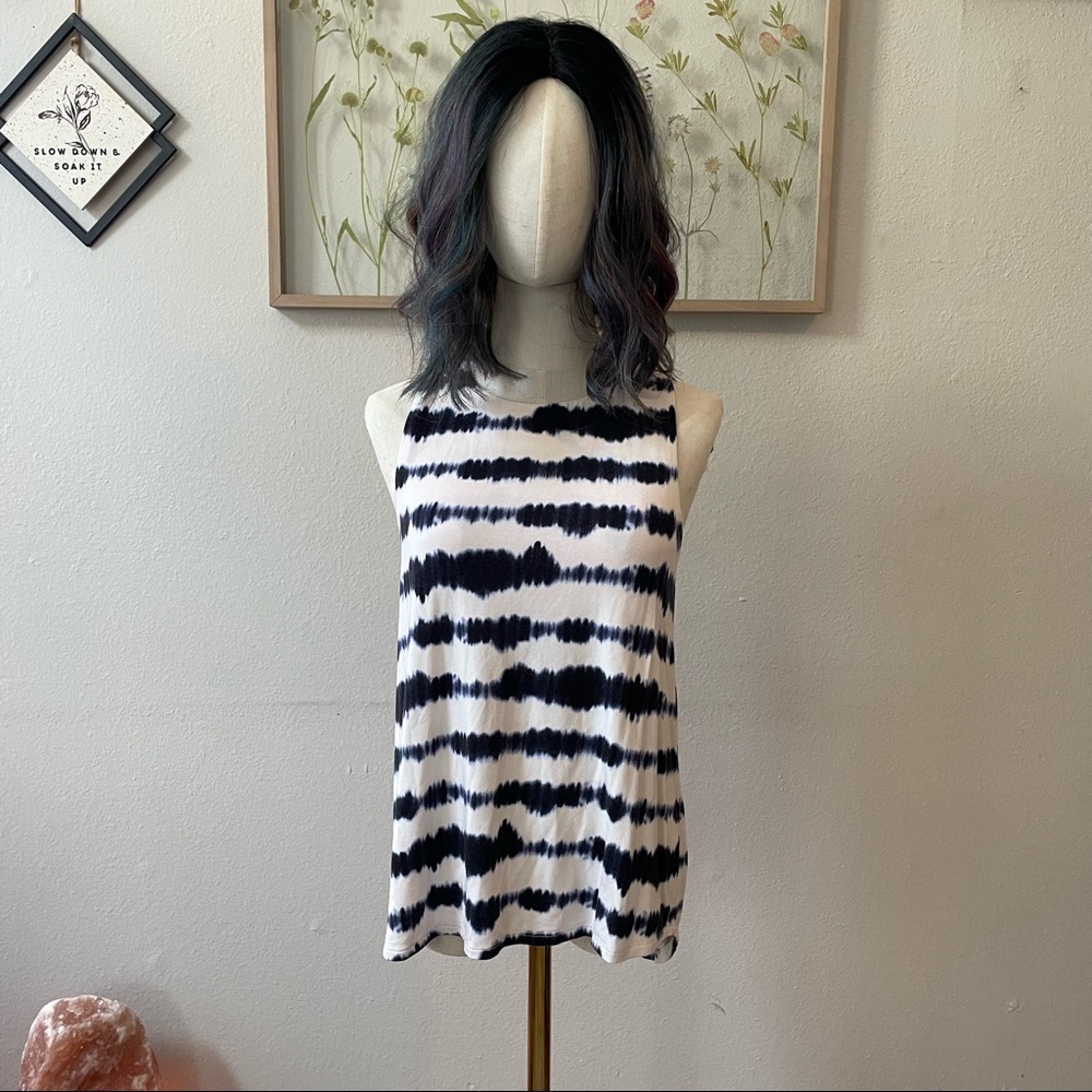 Tie Dye Navy Striped Tank